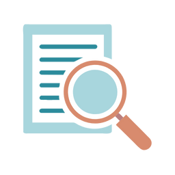 Icône d’une loupe sur un document