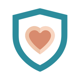 Icône d’un cœur dans un bouclier